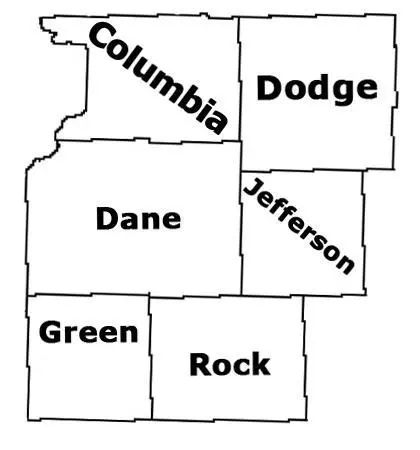 South Central Wisconsin Map